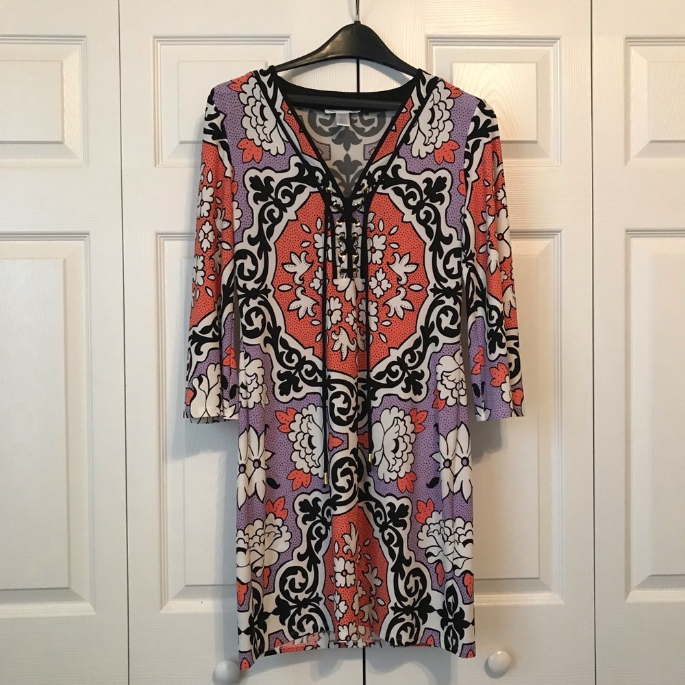 London Times size 2 printed dress